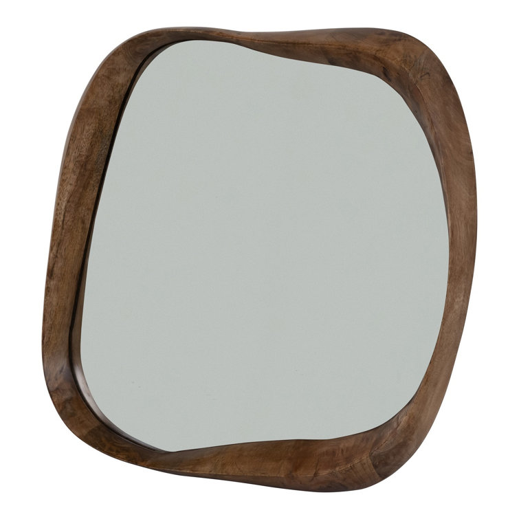 AllModern Lois Wood Asymmetrical Wall Mirror Wayfair